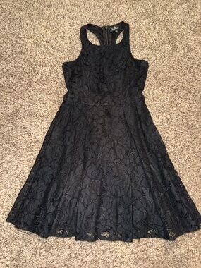 Lulus Black Lace Racerback Dress - Women